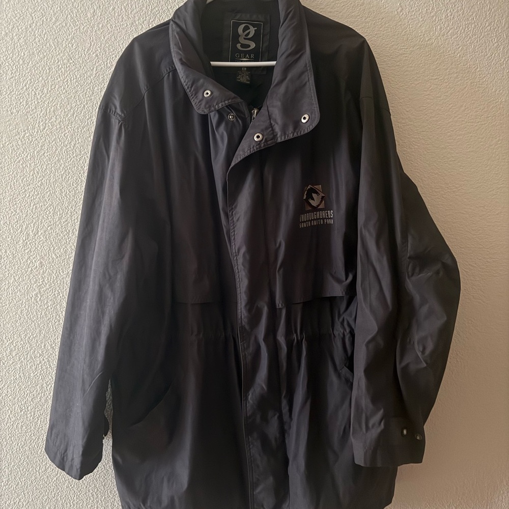 Santa Anita Racetrack Black Men's Raincoat